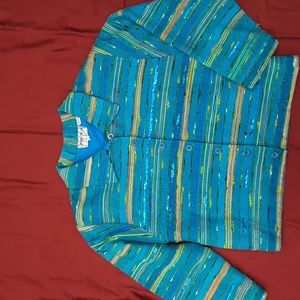 Vintage Silverstream Cotton Jacket Size Medium Turquoise